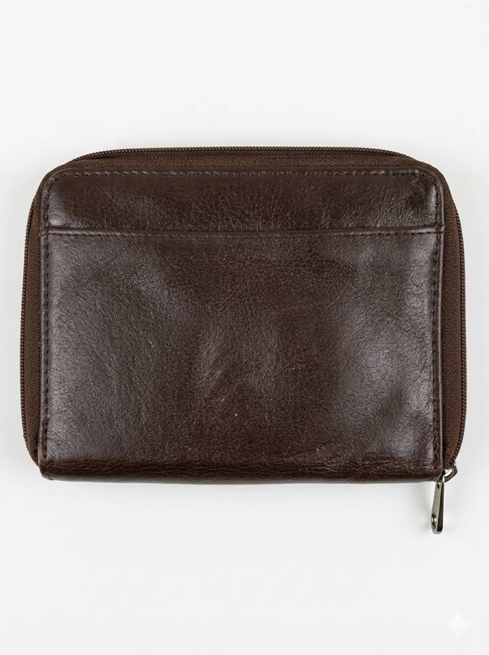 🔥Vintage Brown Split Leather Zippered Bi-Fold Wallet